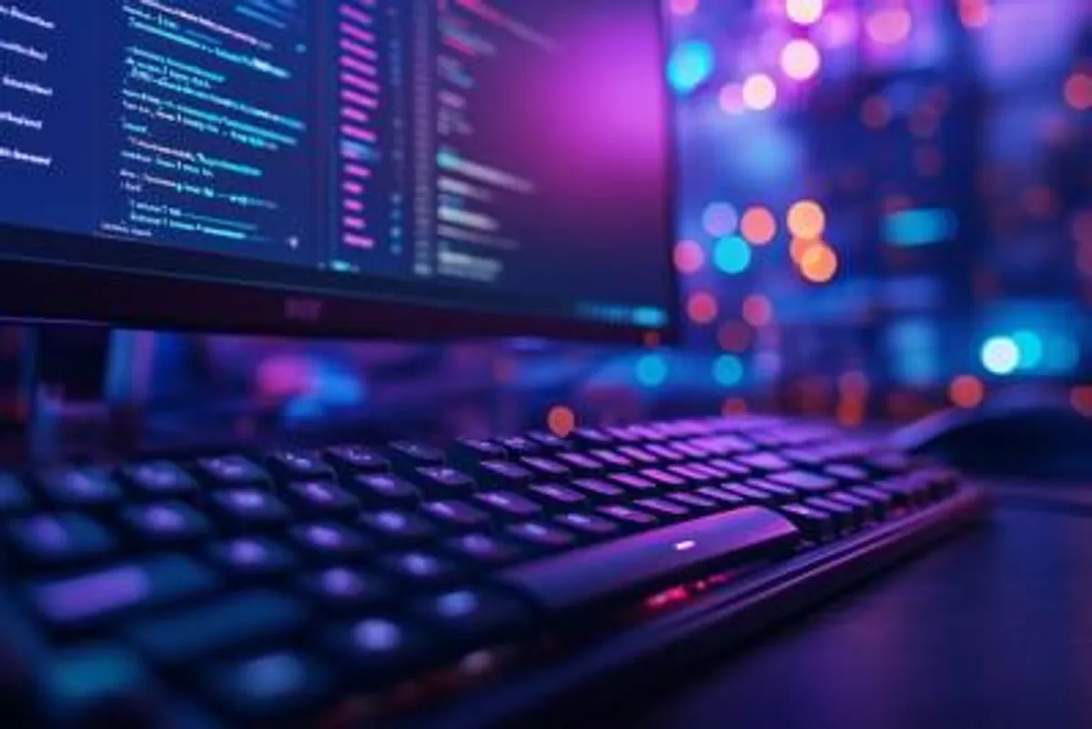 A keyboard with a computer showing notes and ideas for a sales letter project.